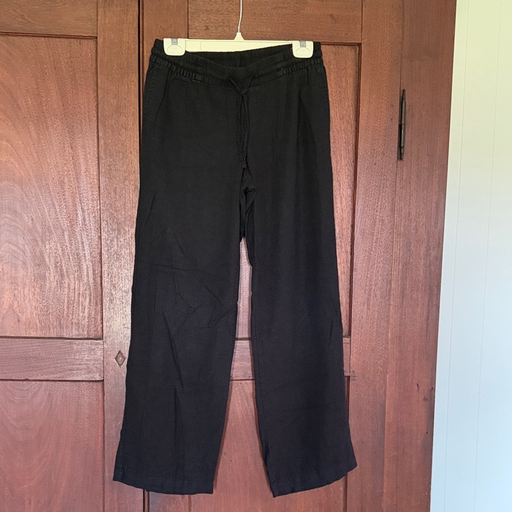 Old Navy Black Linen pants wide leg size XS